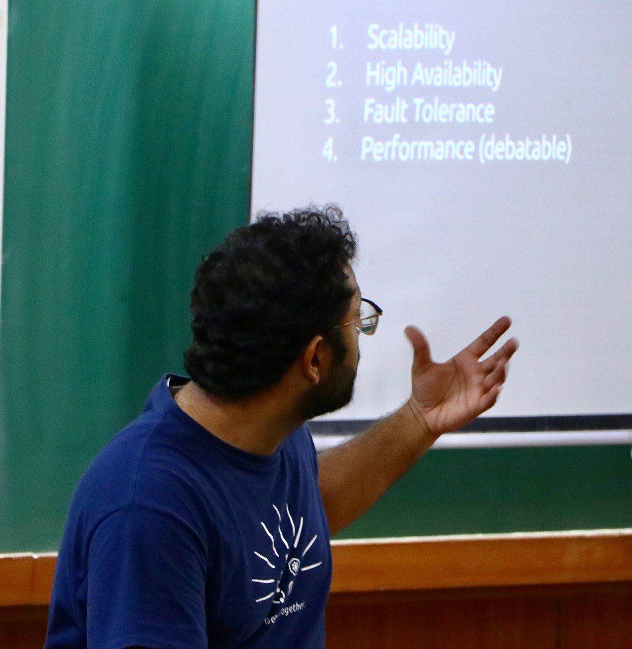 Utkarsh presenting the MicroCeph workshop at Opportunity Open Source 2024, IIT Kanpur